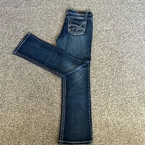 Petrol Dark Wash Boot Cut Jeans